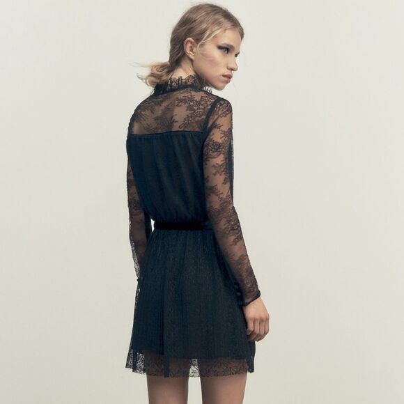ZARA Short Lace Dress ‎ NWT SIZE XS - Picture 4 of 10